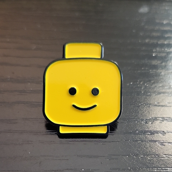 Lego Jewelry - Lego Minifig Head Inspired Enamel Pin